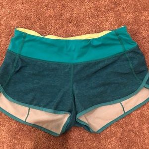 Lululemon Teal Speed Shorts